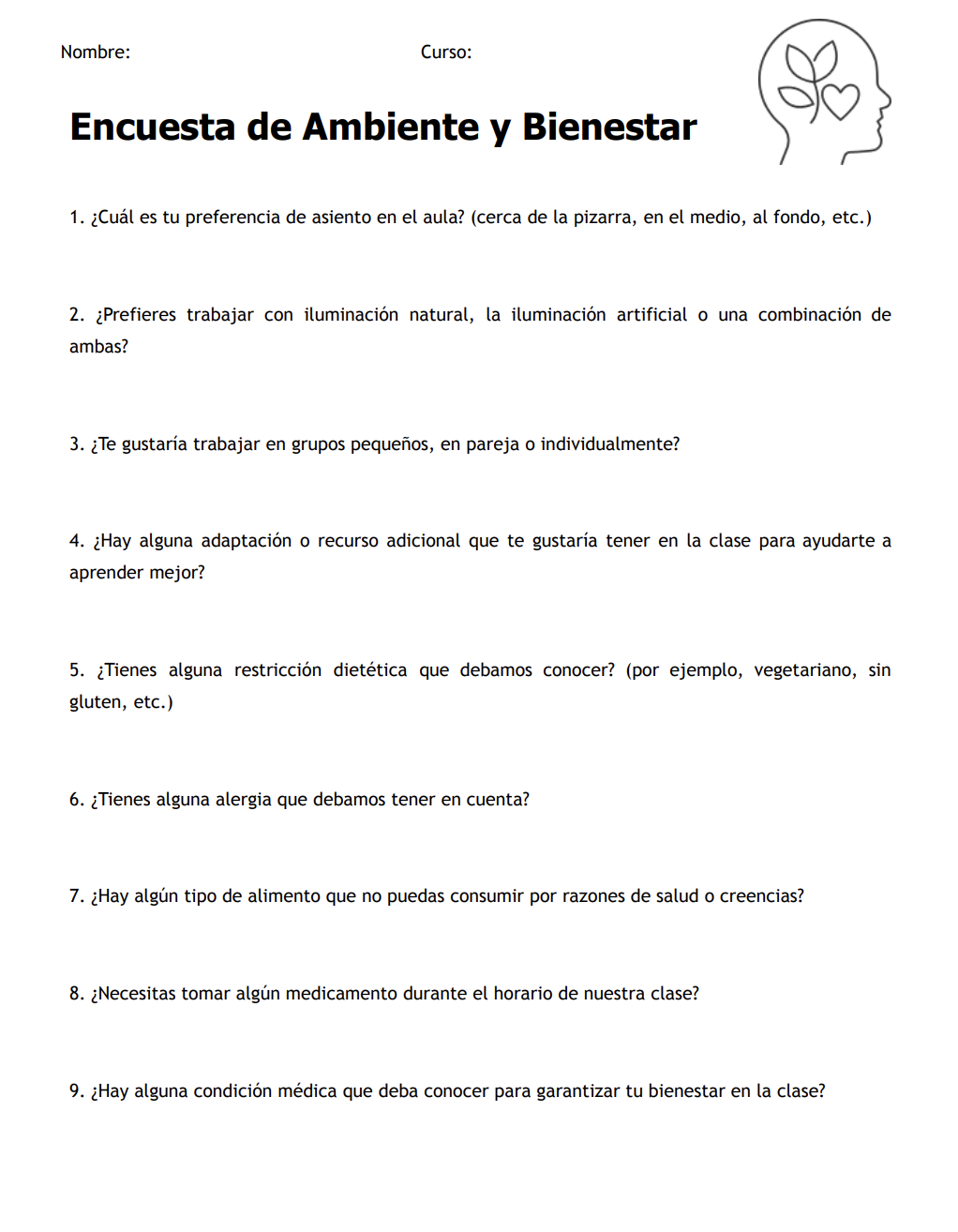 Encuesta ambiente y bienestar